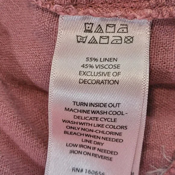 COMFY SINCERLY JULES LINEN BLEND WOMEN'S CARGO PANTS EUC XL - Picture 7 of 8